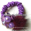 girls hair accessory beads adjustable fabric elastic band